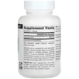 Альфа-ліпоєва кислота Source Naturals Alpha Lipoic Acid 600 мг 60 капсул - мініатюра 2
