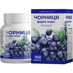 Диетическая добавка Enjee Черника форте плюс 0.25 г 100 таблеток