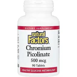 Хром піколінат Natural Factors Chromium Picolinate 500 мкг 90 таблеток