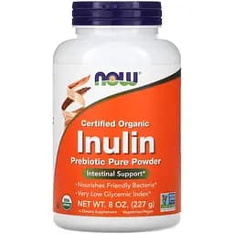 Натуральна добавка Now Certified Organic Inulin 227 г