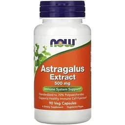 Натуральна добавка Now Astragalus Extract 500 mg 90 вегакапсул