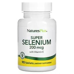 Селен із Вітаміном Е Nature's Plus Super Selenium with Vitamin E 200 мкг 90 таблеток