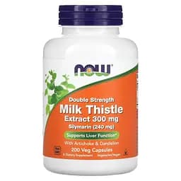 Натуральна добавка NOW Silymarin Milk Thistle 300 mg, 200 вегакапсул
