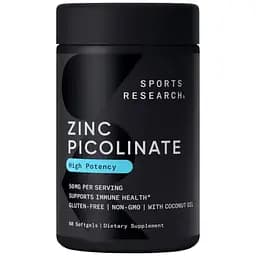 Мінерали Sport Research Zinc Picolinate 30 мг 60 капсул