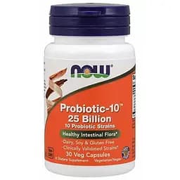 Пробіотики і пребіотики Now Probiotic-10 25 billion 30 вегакапсул