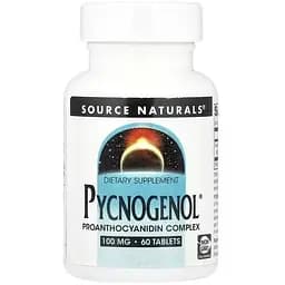 Екстракт соснової кори Source Naturals Pycnogenol 100 мг 60 таблеток