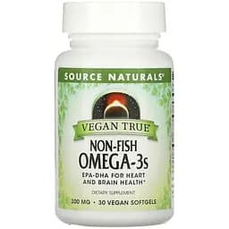 Жирні кислоти Source Naturals Vegan True Non-Fish Omega-3s 300 мг 30 вегакапсул
