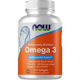 Жирные кислоты Now Omega-3 500 капсул