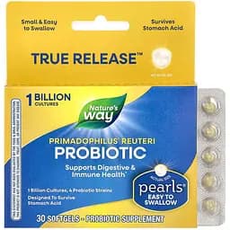 Пробіотики Nature's Way Primadophilus Reuteri Pearls 1 млрд КУО 30 гелевих капсул