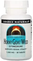 Натуральна добавка Source Naturals Horny Goat Weed 1000 mg, 30 таблеток