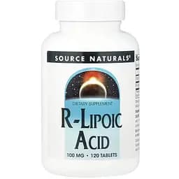 R-ліпоєва кислота Source Naturals R-Lipoic Acid 100 мг 120 таблеток - мініатюра 1