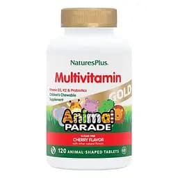Вітаміни та мінерали NaturesPlus Animal Parade Gold 120 жувальних таблеток Виноград