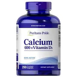 Вітамінно–мінеральний комплекс Puritans Pride Calcium Carbonate 600 mg + Vitamin D125 iu 250 капсул