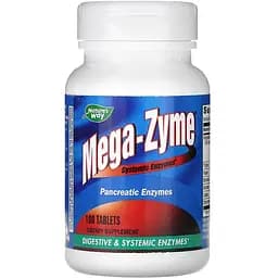Ферменти для м'язів та травлення Nature's Way Mega-Zyme Systemic Enzymes 100 таблеток