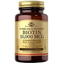 Вітамін В7 Solgar Biotin 10000 мкг 60 вегетаріанських капсул