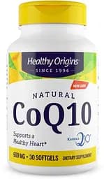 Натуральна добавка Healthy Origins CoQ10 Kaneka Q10 600 mg, 30 капсул
