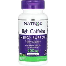 Кофеїн високоефективний Natrol High Caffeine 200 мг 100 пігулок