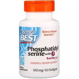 Фосфатидилсерин Doctor's Best Phosphatidylserine with SerinAid 100 мг 60 желатинових капсул