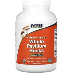 Подорожник органический Now Foods Whole Psyllium Husks цельная шелуха 340 г