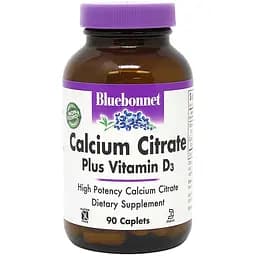 Витамины и минералы Bluebonnet Calcium Citrate plus Vitamin D3 90 каплет