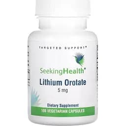 Минералы Seeking Health Lithium Orotate 5 мг 100 вегетарианских капсул
