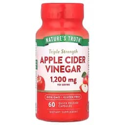 Яблучний оцет Nature's Truth Triple Strength Apple Cider Vinegar 1200 мг 60 капсул швидкого вивільнення