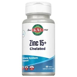 Zinc 15+ Chelated KAL 100 пігулок