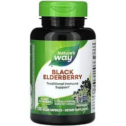 Черная бузина Nature's Way Black Elderberry 1150 мг 100 капсул