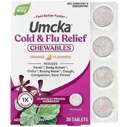 Імунний комплекс Nature's Way Cold + Flu Relief Orange 20 таблеток - мініатюра 1