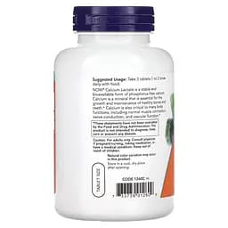 Вітаміни та мінерали NOW Calcium Lactate, 250 таблеток - мініатюра 3