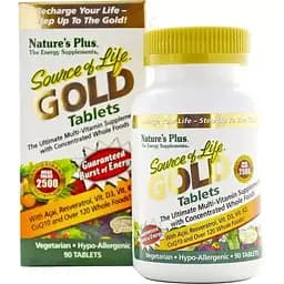 Мультивітаміни NaturesPlus Source of Life Gold 90 таблеток