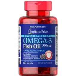 Риб'ячий жир Puritans Pride Omega 3 Fish Oil Extra Strength 1500 mg 60 softgels
