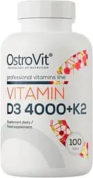 Вітаміни та мінерали OstroVit Vitamin D3 4000 +K2, 100 таблеток
