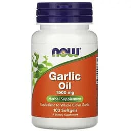 Натуральна добавка Now Garlic Oil 1500 mg 100 капсул