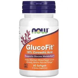 Экстракт листа бананы NOW GlucoFit, 60 капсул