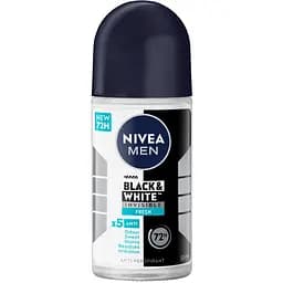 Антиперспірант NIVEA MEN Чорне та Біле невидимий: свіжий кульковий 50 мл