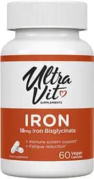 Вітаміни та мінерали VPLab UltraVit Iron 18 mg, 60 вегакапсул
