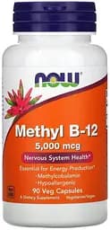 Витамины и минералы NOW Methyl B12 5000 mcg, 90 вегакапсул