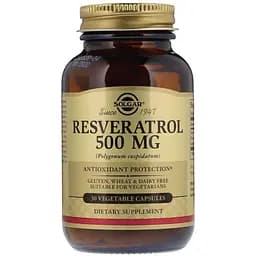 Ресвератрол Solgar 500 мг 30 гелевих капсул