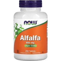 Натуральная добавка Now Alfalfa 650 mg 250 таблеток