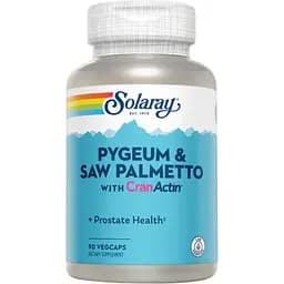 Комплекс для поддержания здоровья мужской мочеполовой системы Solaray Pygeum & Saw Palmetto with CranActin 90 вегетарианских капсул (2023-10-2132)