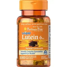 Натуральная добавка Puritan's Pride Lutein 6 mg with Zeaxanthin 100 капсул