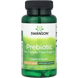Пребиотик Swanson Prebiotic for Friendly Flora Support 375 мг 60 капсул