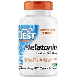 Натуральна добавка Doctor's Best Melatonin 5 mg 120 жувальних таблеток
