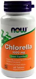 Натуральна добавка NOW Chlorella 1000 mg, 60 таблеток