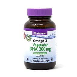 Жирні кислоти Bluebonnet Nutrition Omega-3 Vegetarian DHA 200 mg 30 вегакапсул