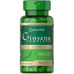 Женьшень с маточным молочком Puritan's Pride Ginseng Complex 1000 мг 50 капсул