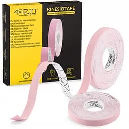 Лента кинезиологическая (кинезио тейп) 4FIZJO 1 см x 5 м Light Pink (P-5905973400794)