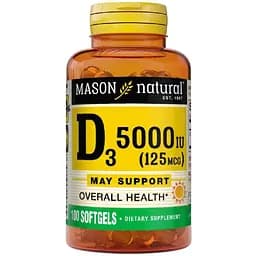 Вітамін D3 Mason Natural 125 мкг 100 капсул