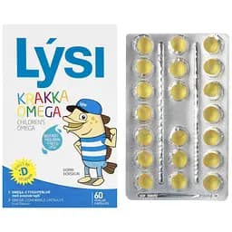 Набір: омега-3 для дітей Lysi з вітаміном D3 жувальні капсули з фруктовим смаком №60 + омега-3 Lysi Forte капсули 1000 мг №64 - мініатюра 2
